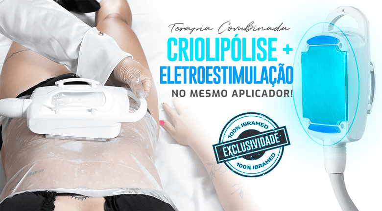 Aplicador de Criolipólise e eletroestimulação