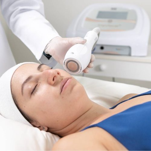 Radiofrequência com aplicador resistivo Cryotecar IBRAMED para tratamento facial estético